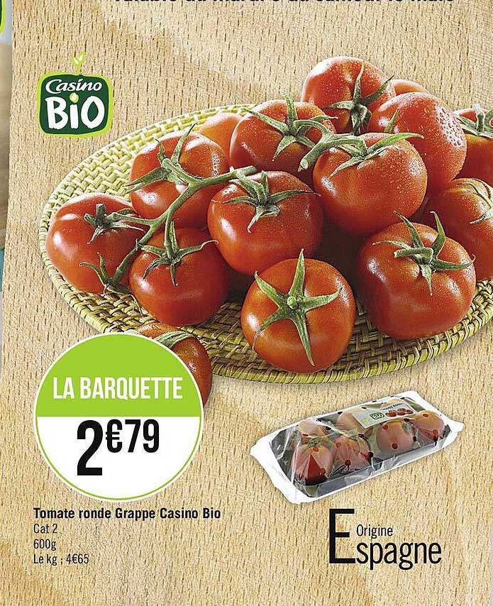 Tomate Ronde Grappe Casino Bio