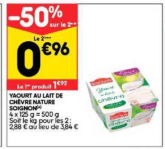 Yaourt Au Lait De Chèvre Nature Soignon