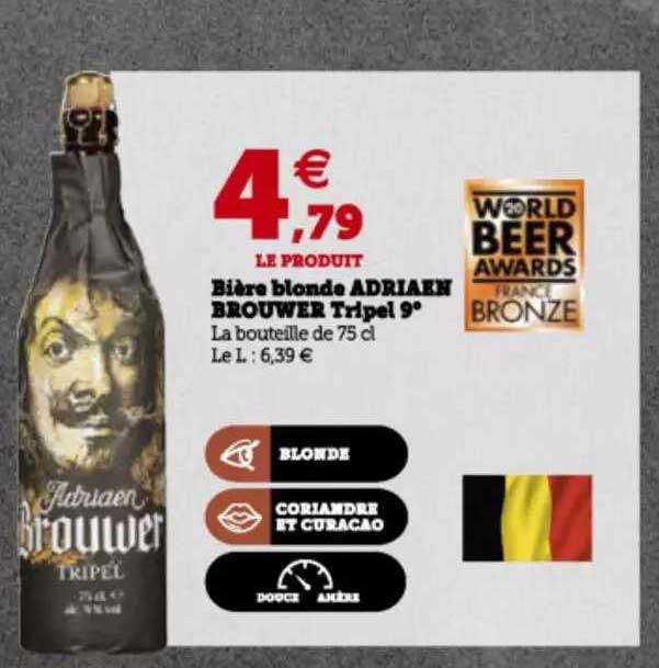bière blonde adriaen  brouwer tripel 9°
