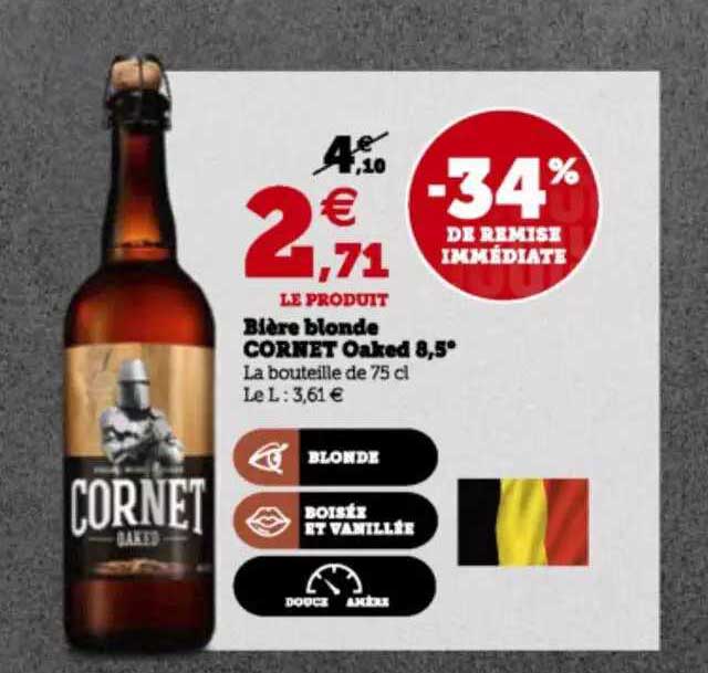 bière blonde cornet oaked 8,5°