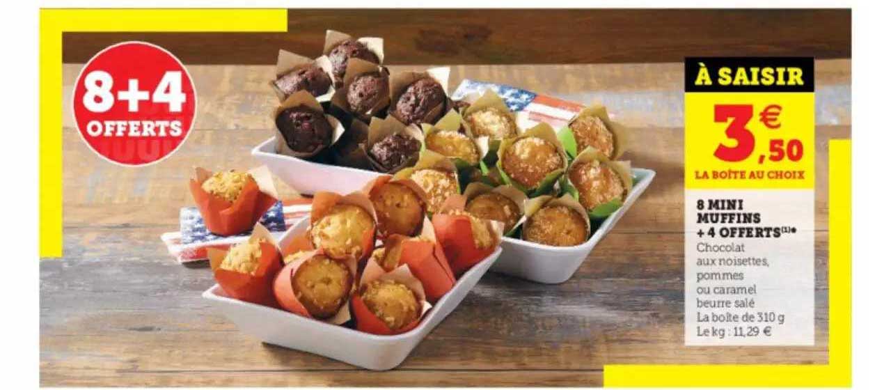8 Mini Muffins + 4 Offerts