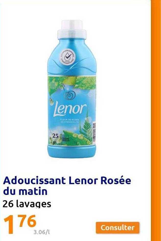 adoucissant lenor rosée du matin