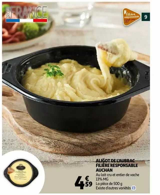 aligot de l'aubrac filière responsable auchan