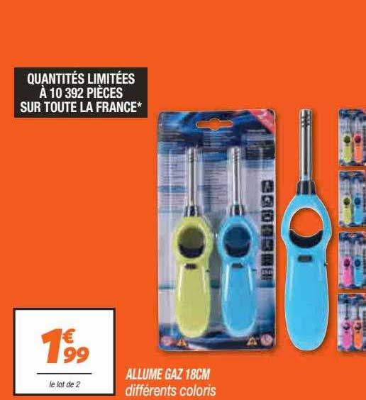 allume gaz 18 cm