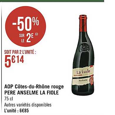aop côtes-du-rhône rouge père anselme la fiole