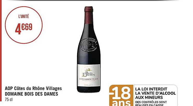 aop côtes du rhône villages domaine bois des dames