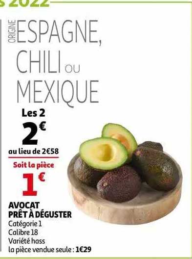 avocat prêt à déguster hass