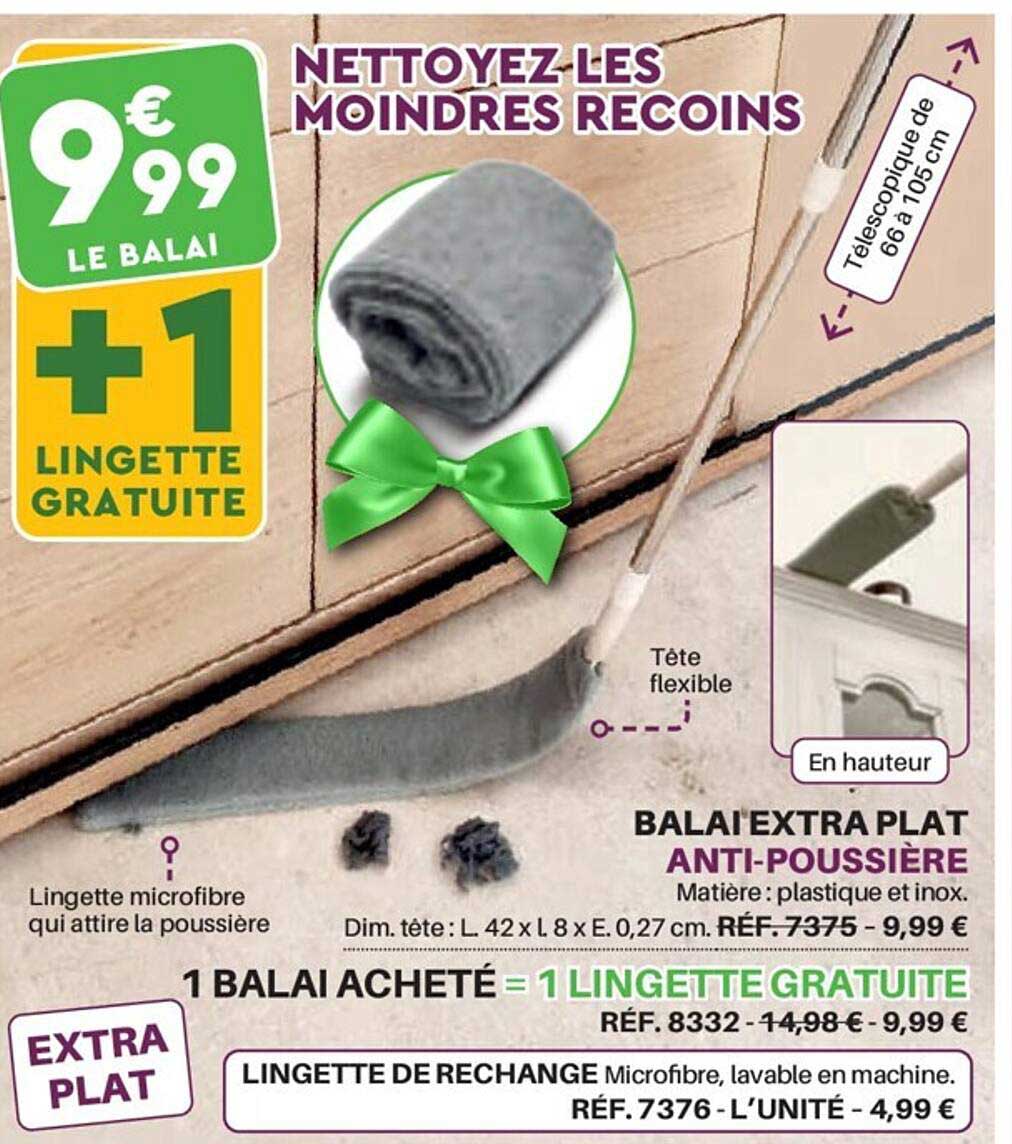 balai extra plat anti-poussières