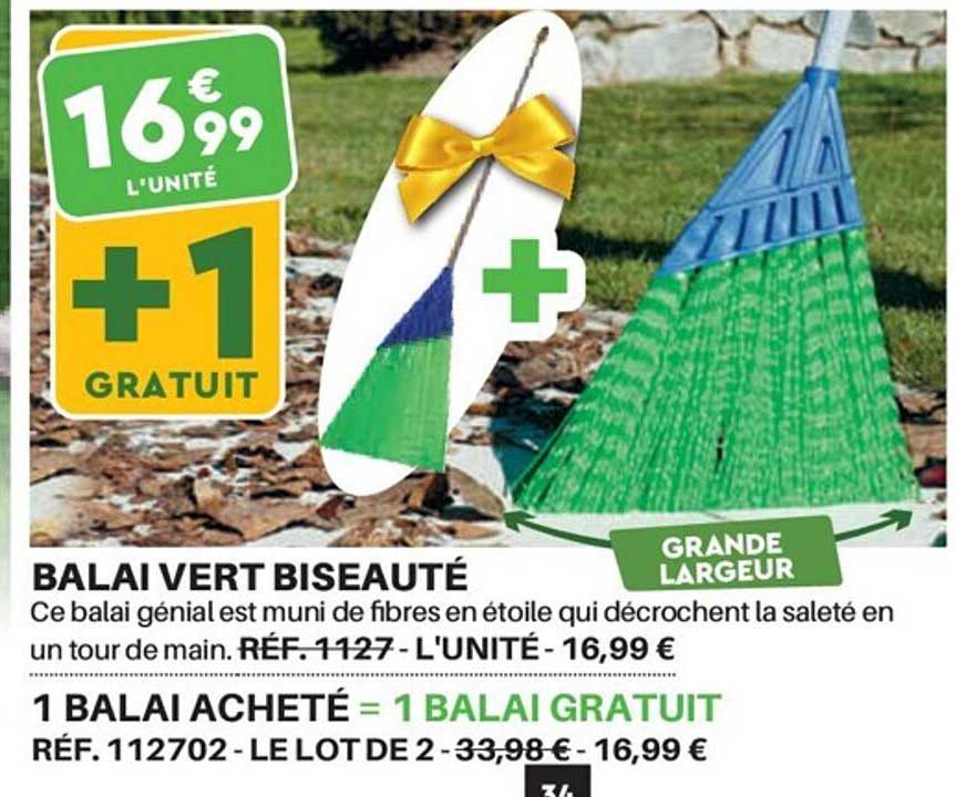 balai vert biseauté