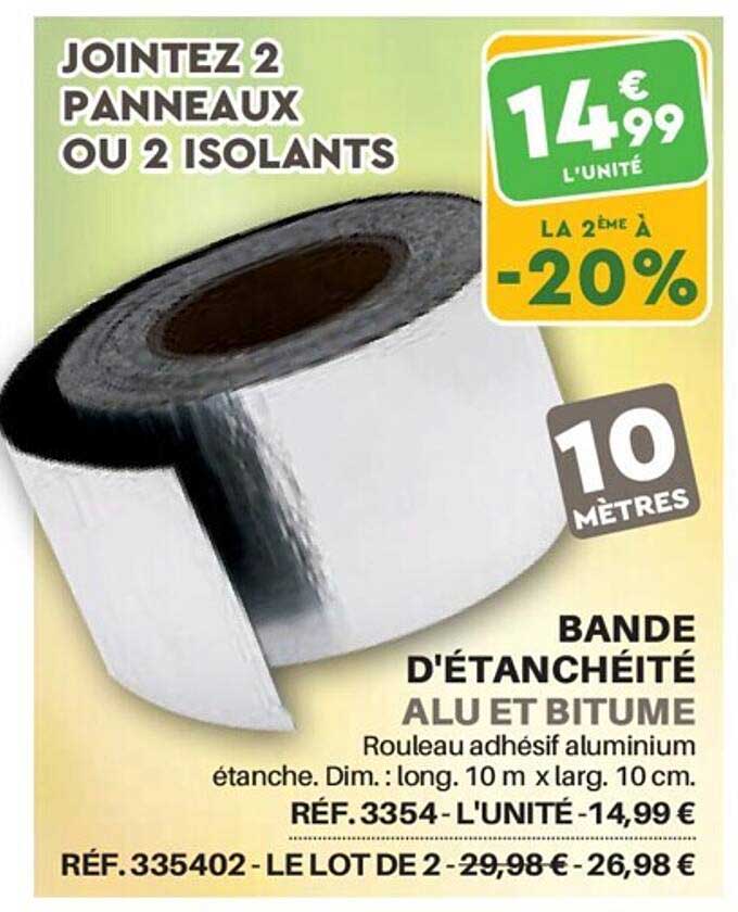 bande d'étanchéité alu et bitume