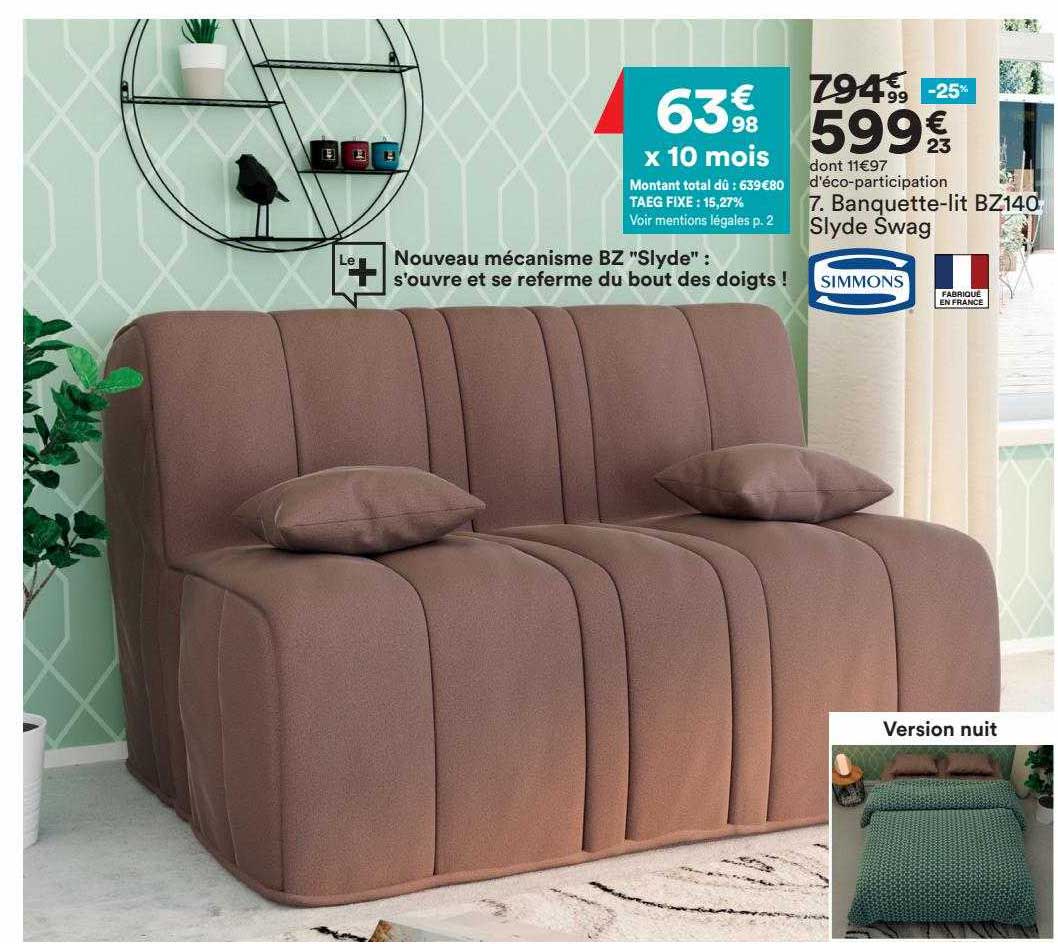 banquette-lit bz140 slyde swag