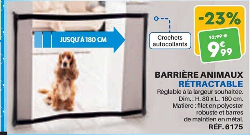Barrière Animaux Rétractable