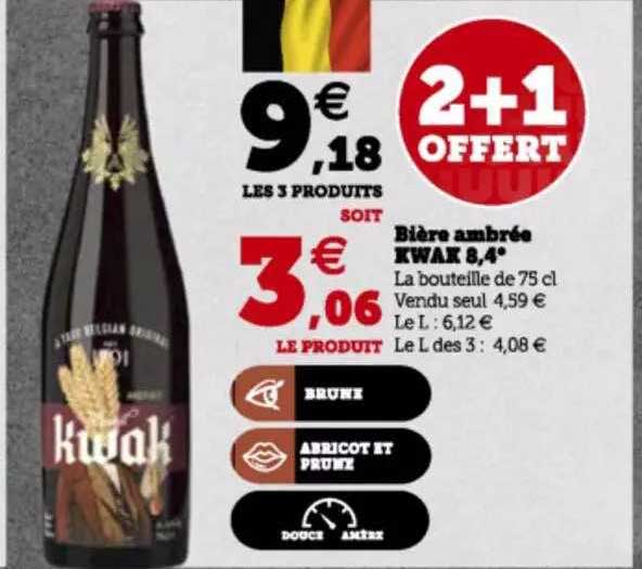 Bière Ambrée Kwak 8,4°