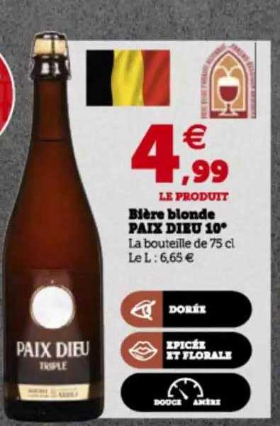 bière blonde paix dieux 10°