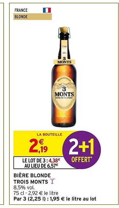 bière blonde trois monts