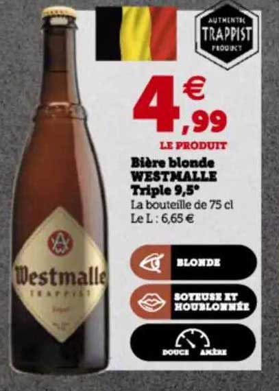 bière blonde westmalle triple 9,5°