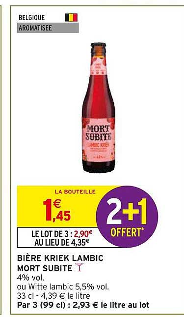 bière kriek lambic mort subite
