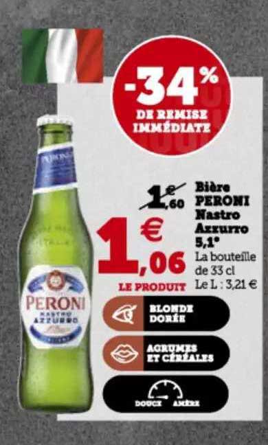 bière peroni nastro azzurro 5,1°