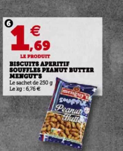 biscuits apéritif soufflés peanut butter menguy's