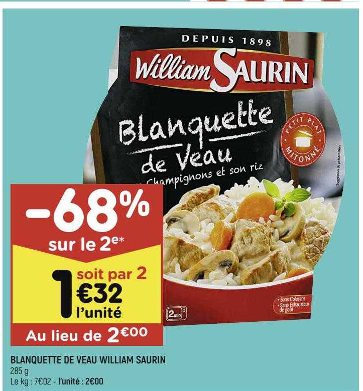 blanquette de veau william saurin