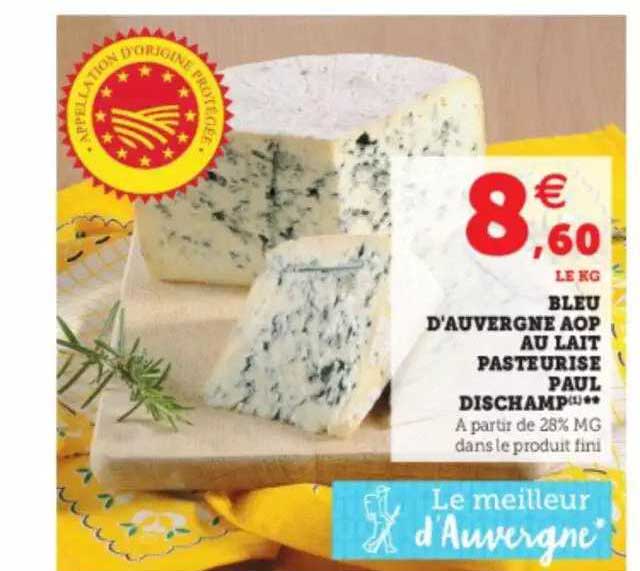 bleu d'auvergne aop au lait pasteurisé paul dischamp