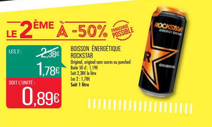 boisson énergétique rockstar