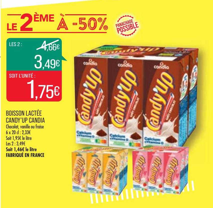 boisson lactée candy'up candia