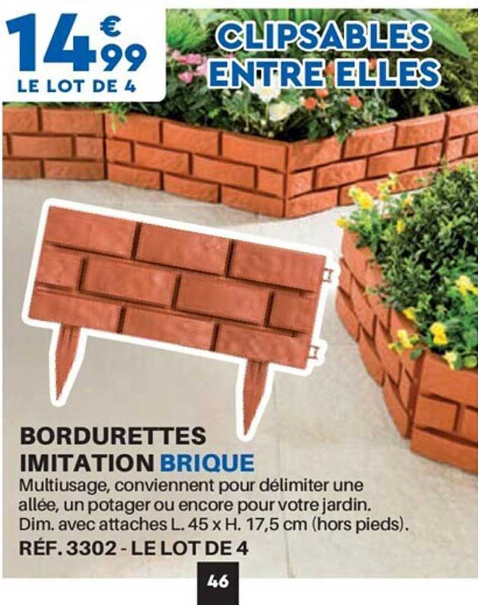 Bordurettes Imitation Brique