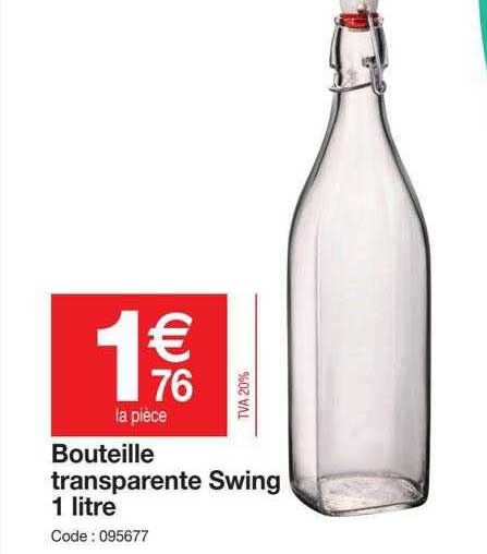 bouteille transparente swing 1 litre