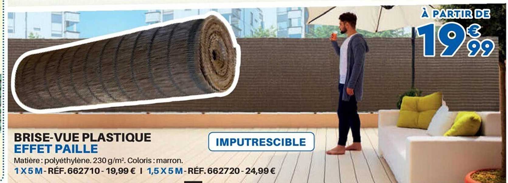 brise-vue plastique effet paille