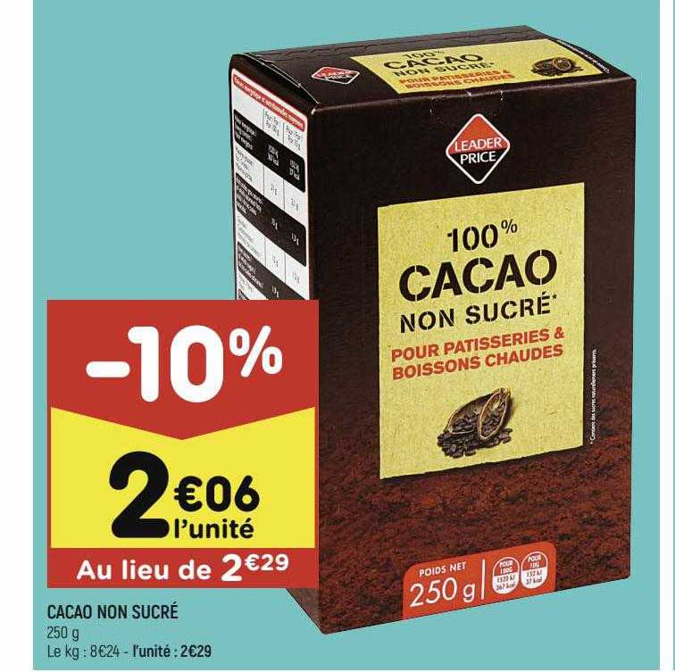 cacao non sucré