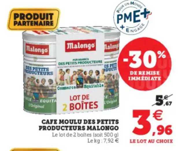 café moulu des petits producteurs malongo