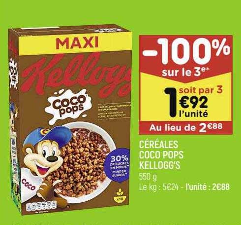 Céréales Coco Pops Kellogg's