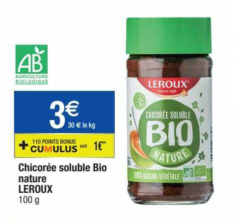 Chicorée Soluble Bio Nature Leroux