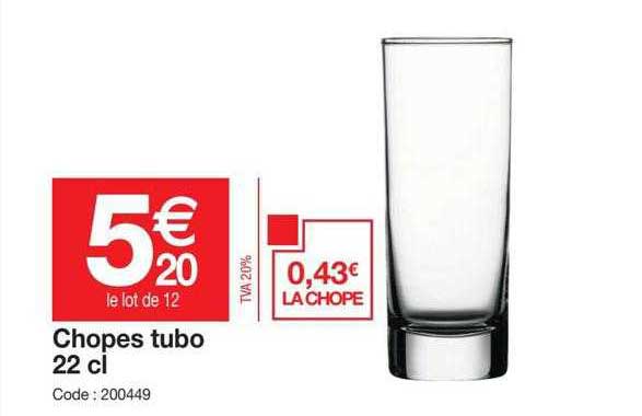 chopes tubo 22 cl