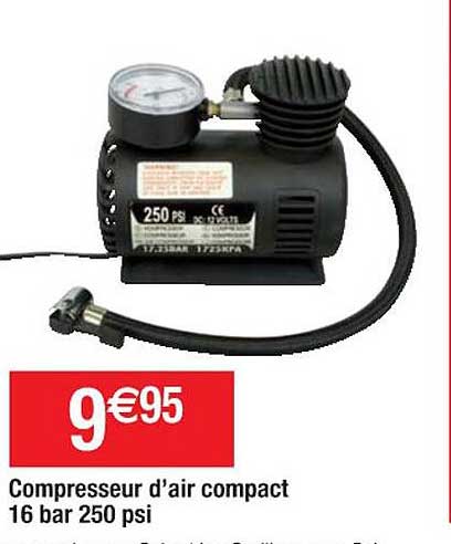 compresseur d'air compact 16 bar 250 psi