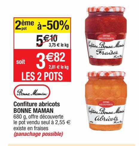 confiture abricots bonne maman