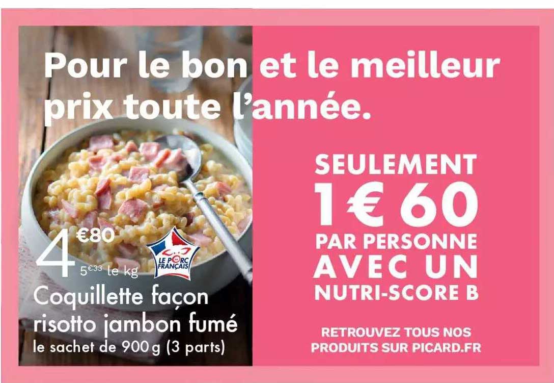 coquillette façon risotto jambon fumé