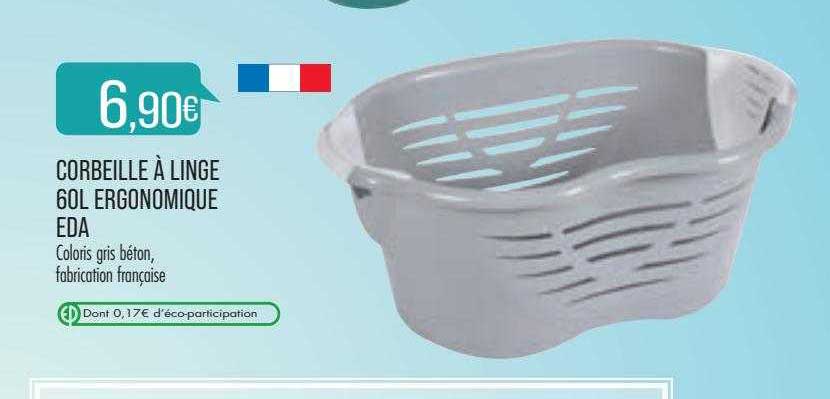 Corbeille à Linge 60l Ergonomique Eda