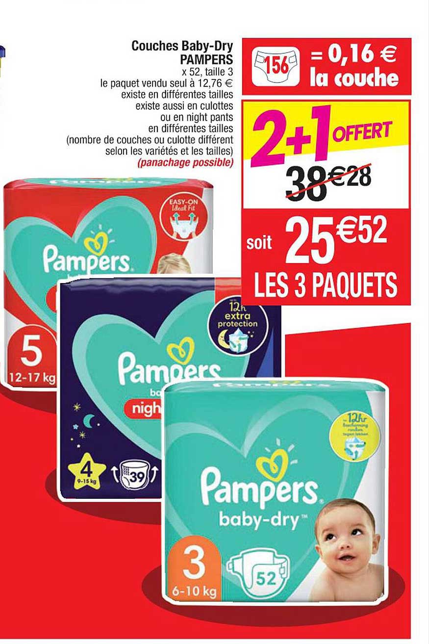 couches baby-dry pampers