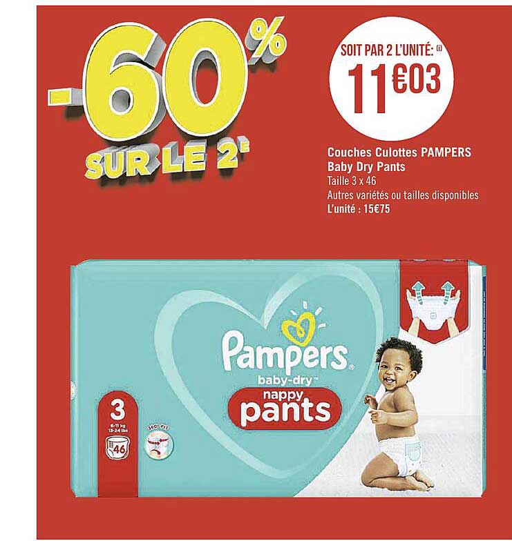 Couches Culottes Pampers Baby Dry Pants