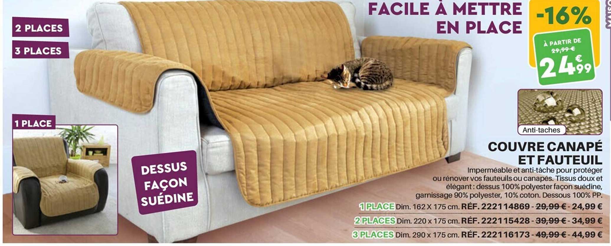 couvre canapé et fauteuil