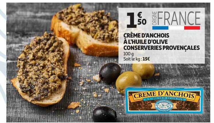 crème d'anchois à l'huile d'olive conserveries provençales