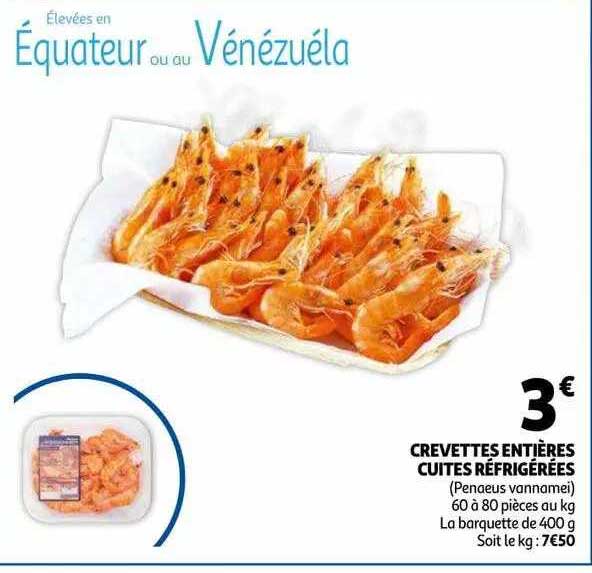Crevettes Entières Cuites Réfrigérées