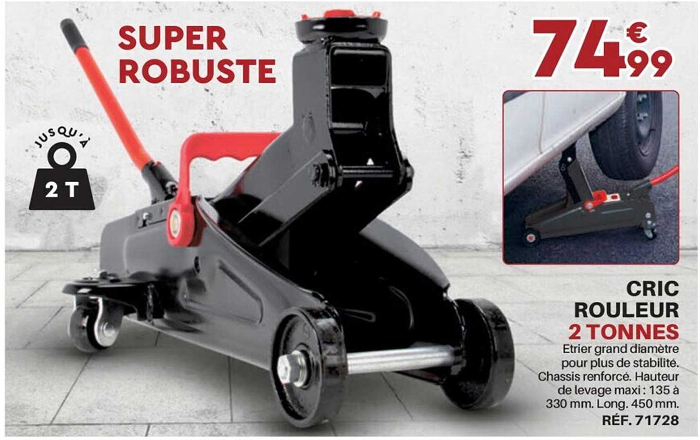 cric rouleur 2 tonnes