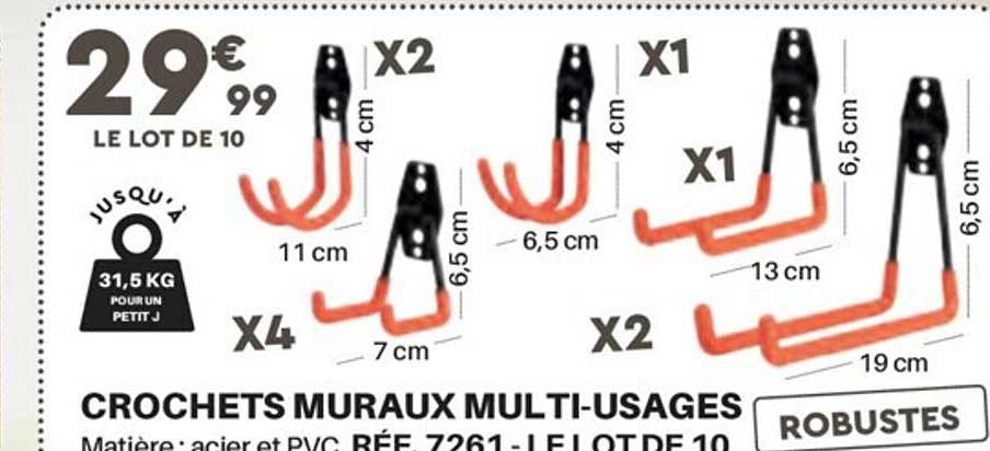 Crochets Muraux Multi-usages