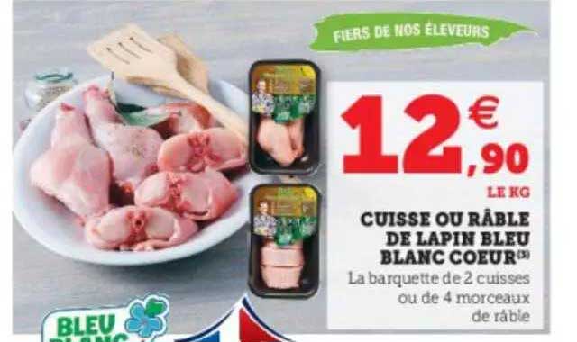 cuisse ou râble de lapin bleu blanc cœur