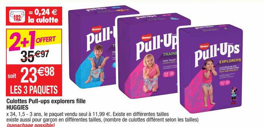 culottes pull-ups explorers fille huggies