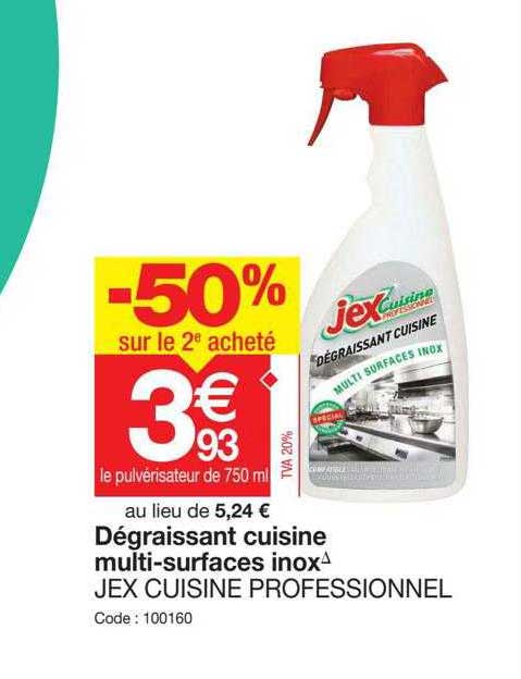 dégraissant cuisine multi-surfaces inox jex cuisine professionnel
