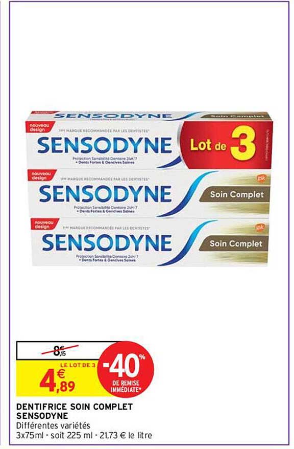 Dentifrice Soin Complet Sensodyne